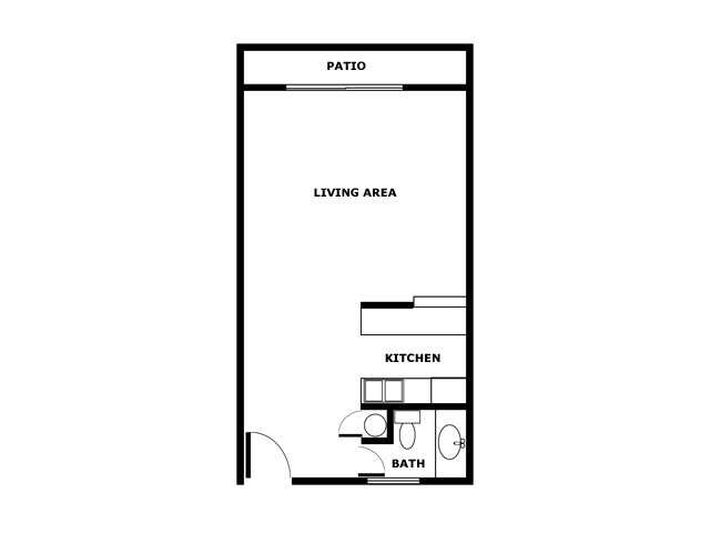 Studio sq ft 450-450 - Sonoran Ridge Apartments