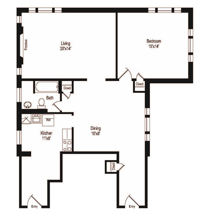 Floorplan - Belmont Street Apartments, 550