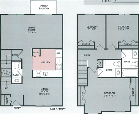 Floorplan - Forest Hills Townhomes