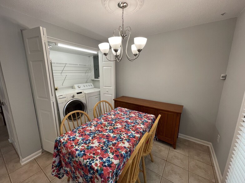 Front load Samsung washing machine and dryer, with bright closet lighting - 4204 Whistler Ct