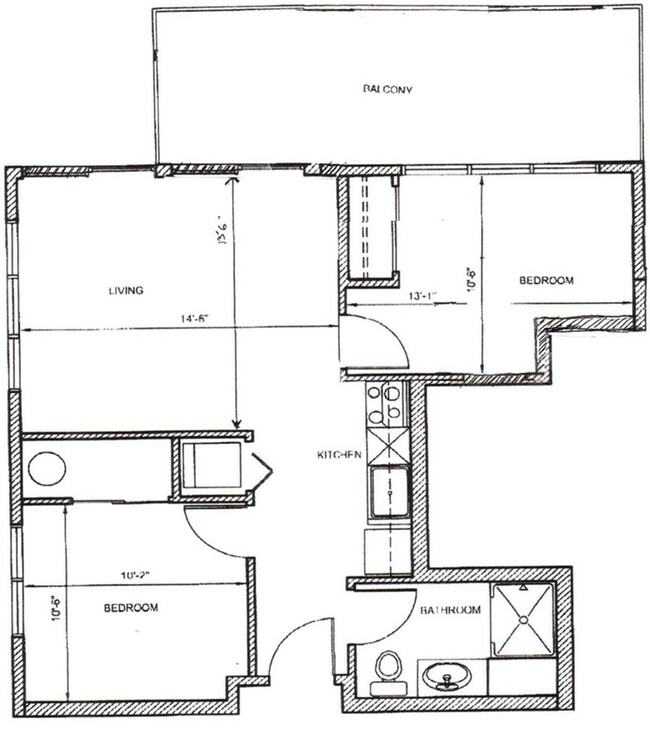 2Bed, 1Bath B Units 404,405 - Moreland Crossing