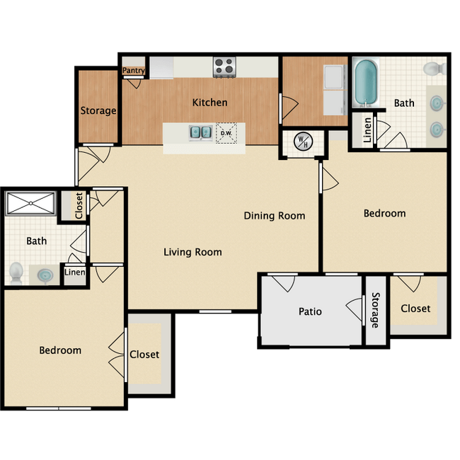 Floorplan - Prairie Creek Apartments & Townhomes