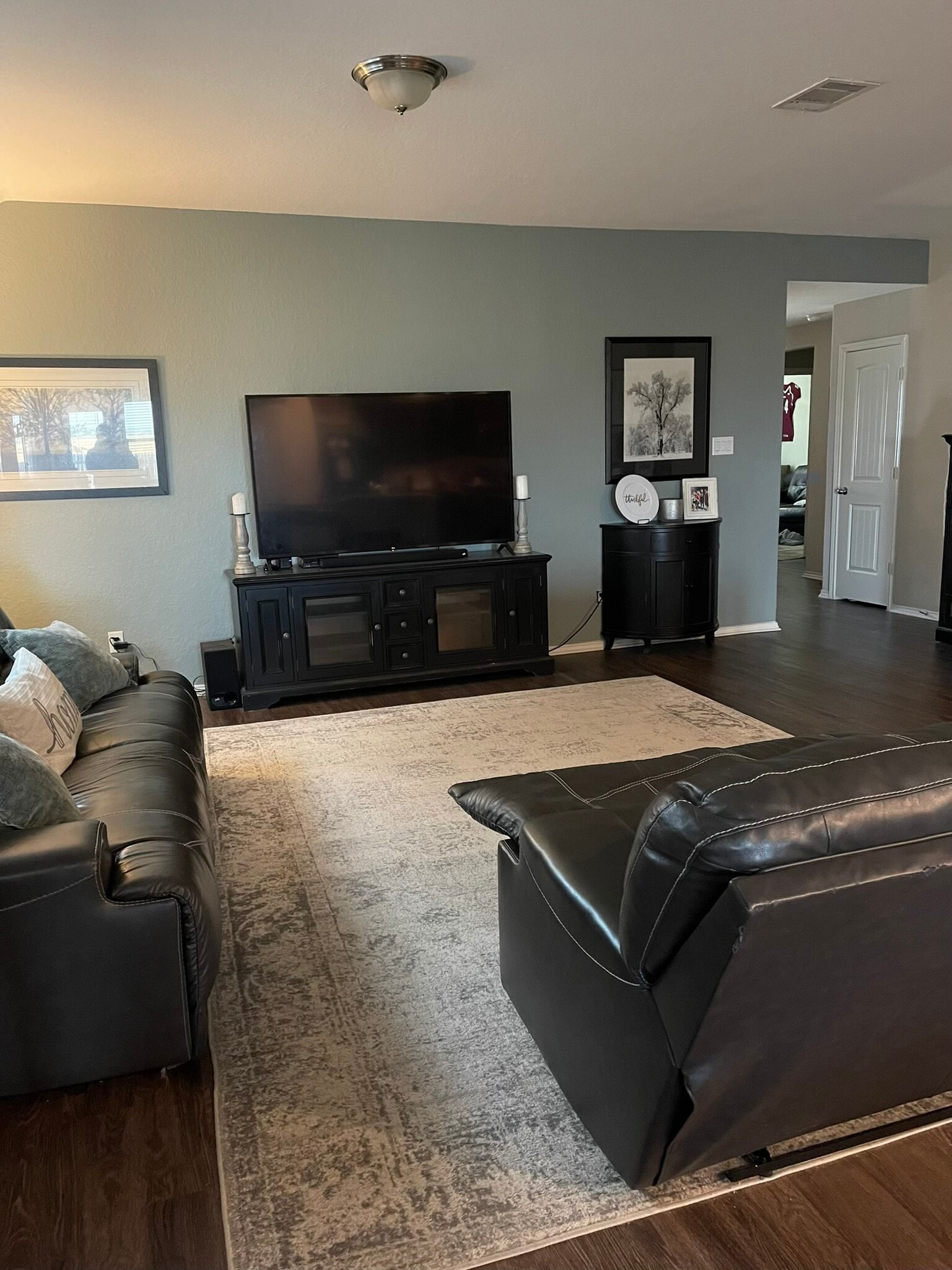 Living room with new paint color - 108 Lance Trl