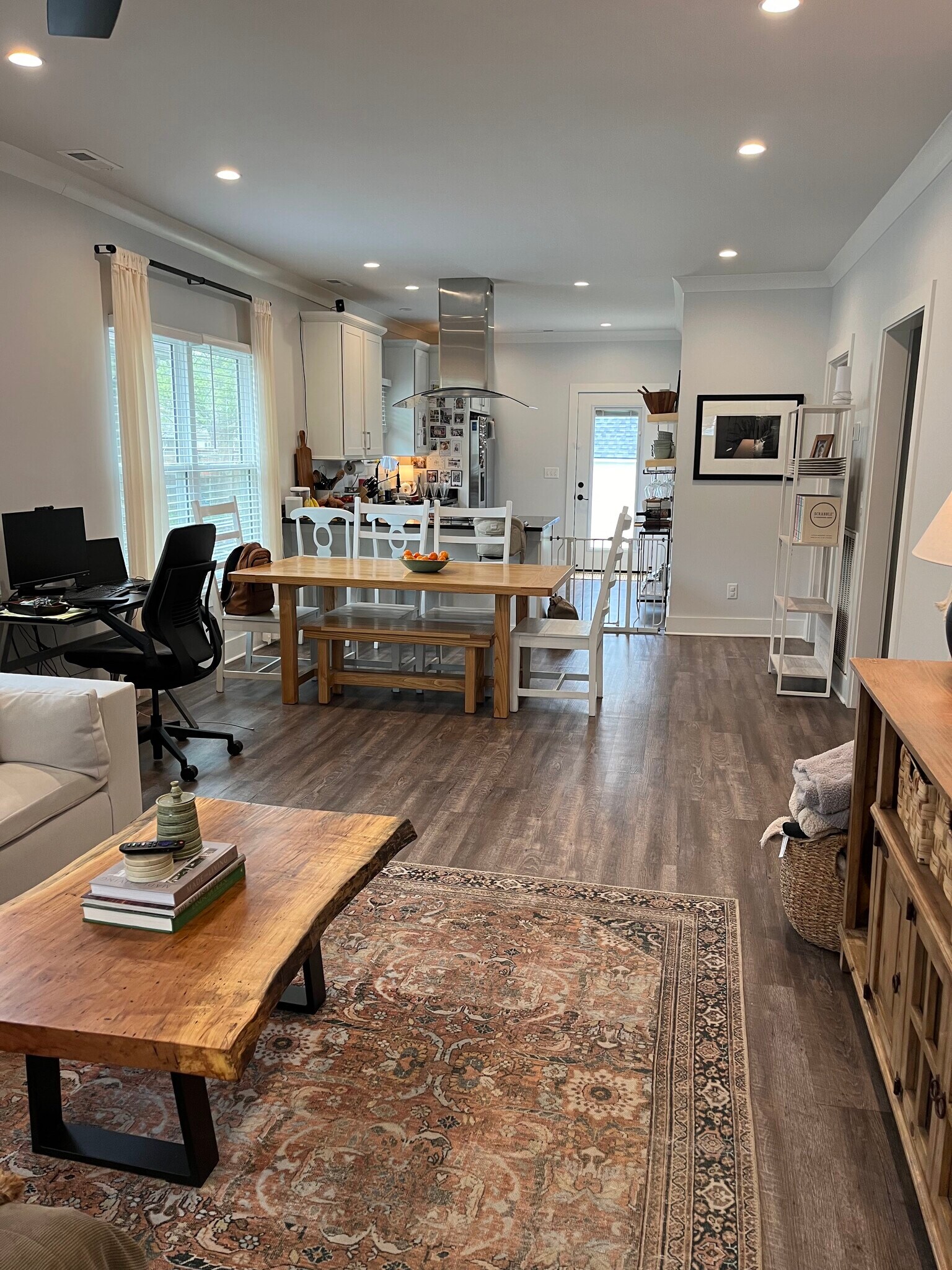 Main living area and kitchen in background - 1112 S Kelley St