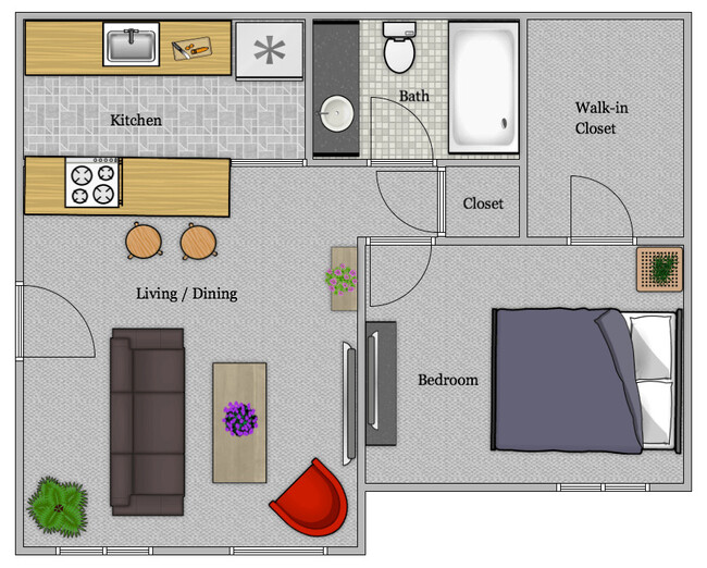 Floorplan - Harwell Apartments