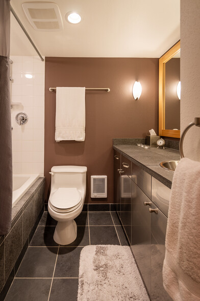 Soaking tub and Grohe hand shower on shower bar - 535 Summit Ave E