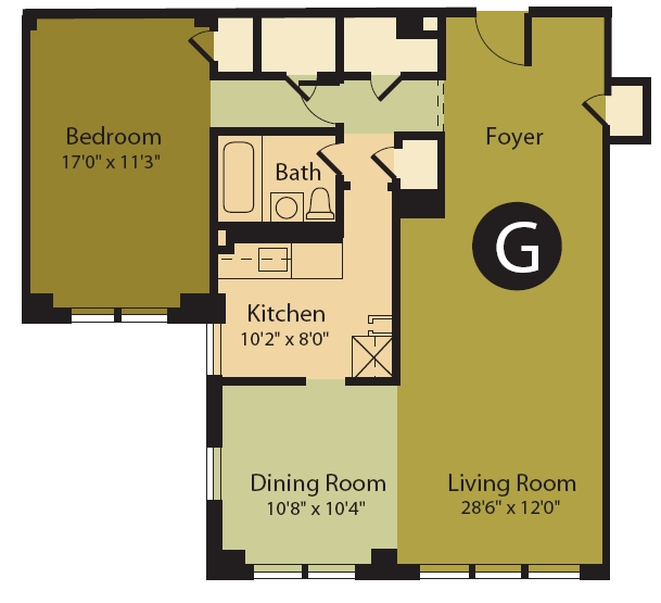 1BR/1BA - Kendall Hall Apartments