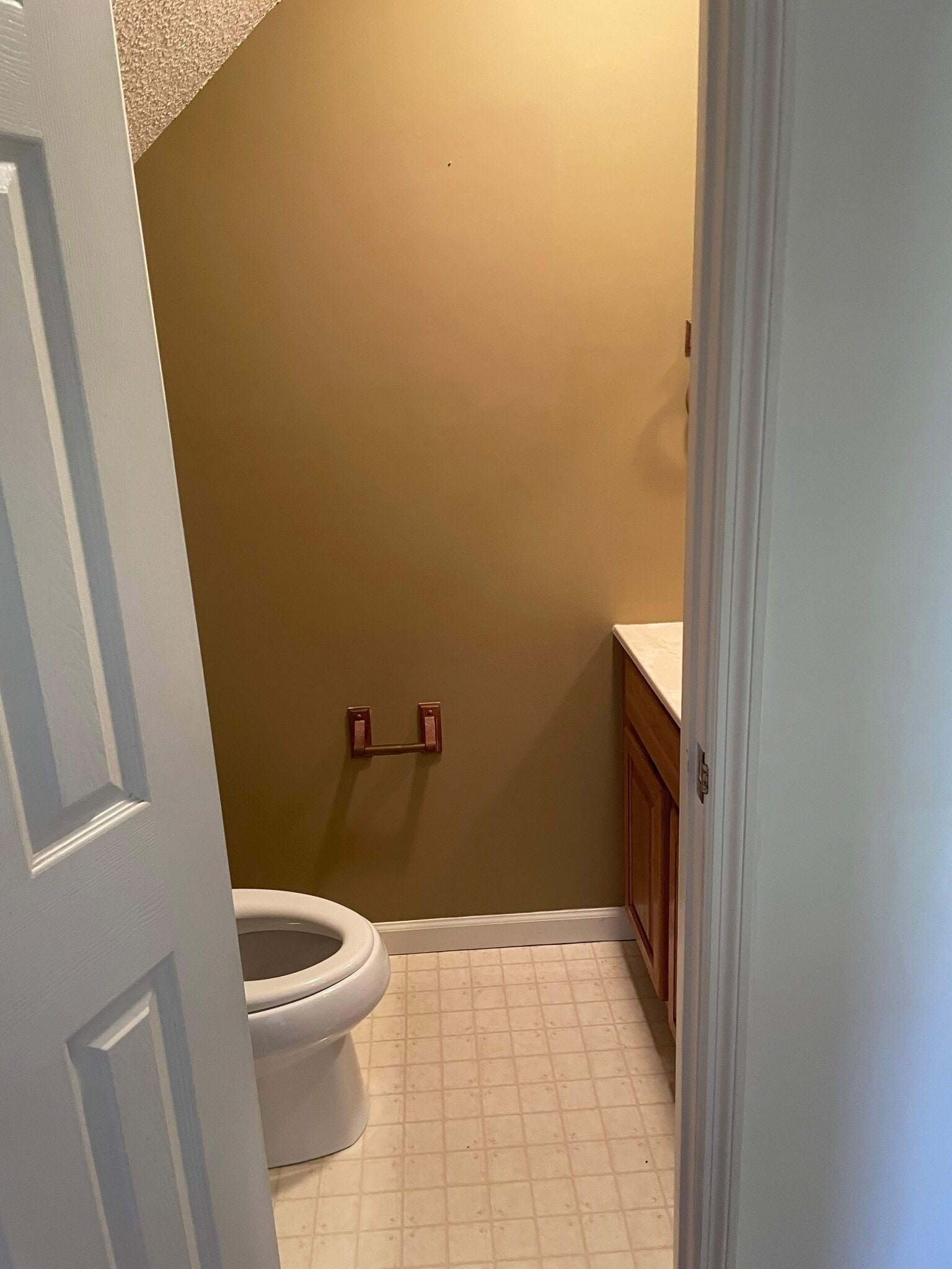 1/2 bath downstairs off family room - 6709 Langston Dr