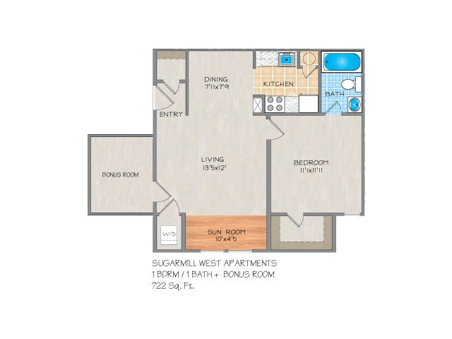 One Bedroom Bonus Room - Sugarmill West