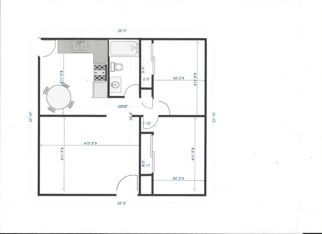 Building Photo - $1142  includes water, sewer and trash for this very clean  2 Bedroom twinplex with central air