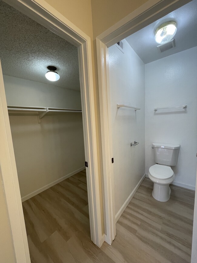 master walk in closet and bathroom - 218 N Marguerita Ave