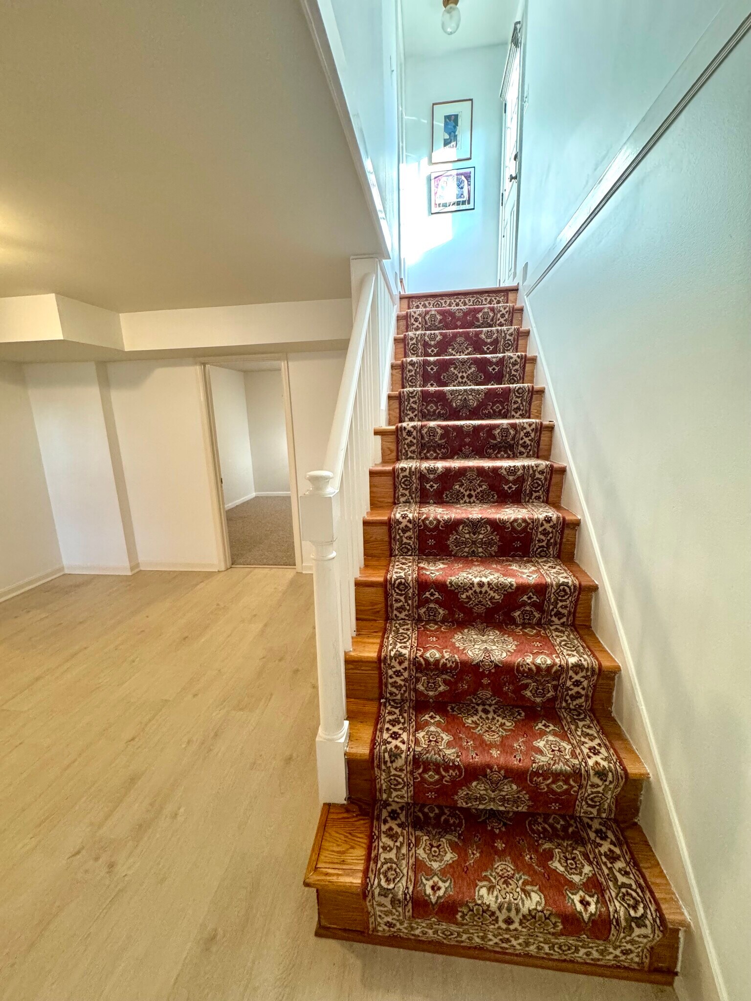 Carpeted Stairs to Outside Door - 201 E Indian Spring Dr