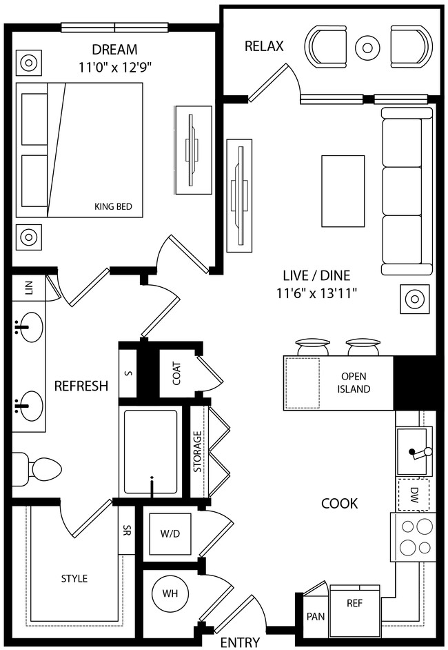 Floorplan - Rye Bunker Hill Apartments