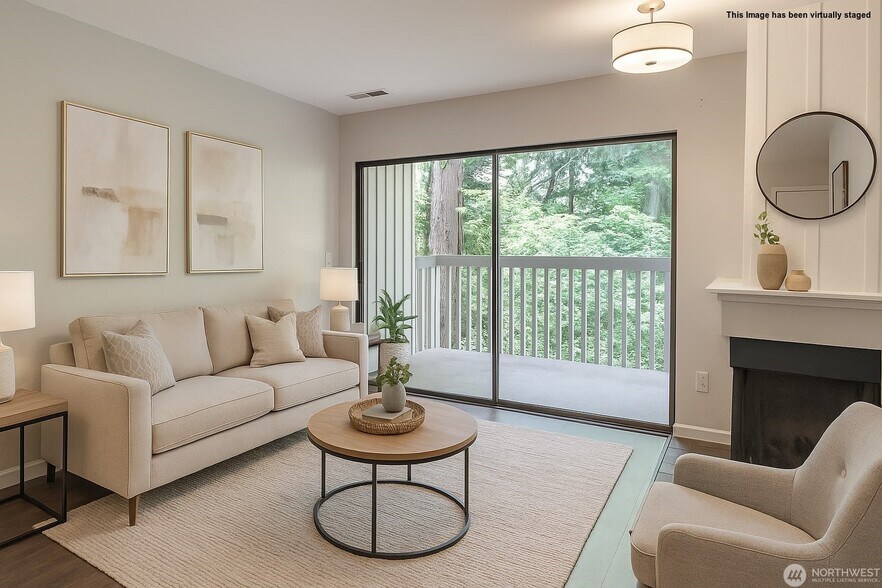 Virtually staged Living Room - 10819 NE 37th Pl