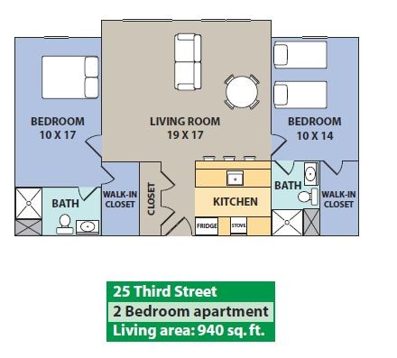 Floorplan - 25 Third Street Apartments