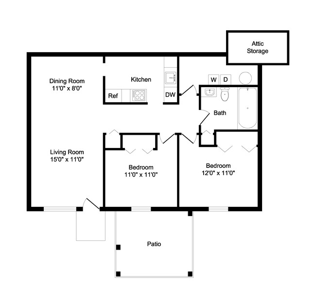 Two Bedroom - JaxBay Apartments