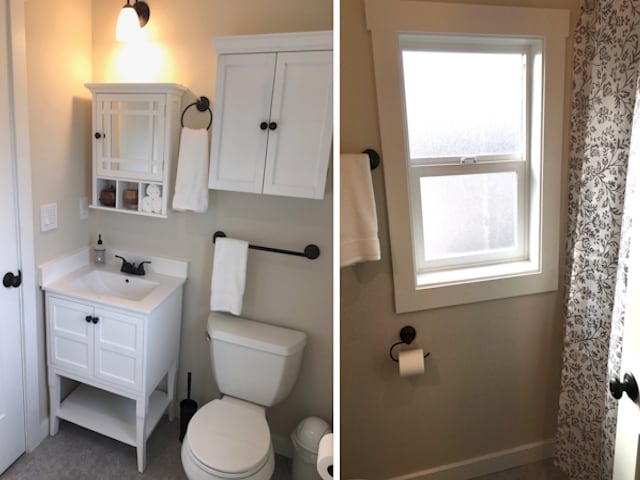 The clean and bright bathroom includes a full-sized tub/shower. - 9235 SW 7th Ave