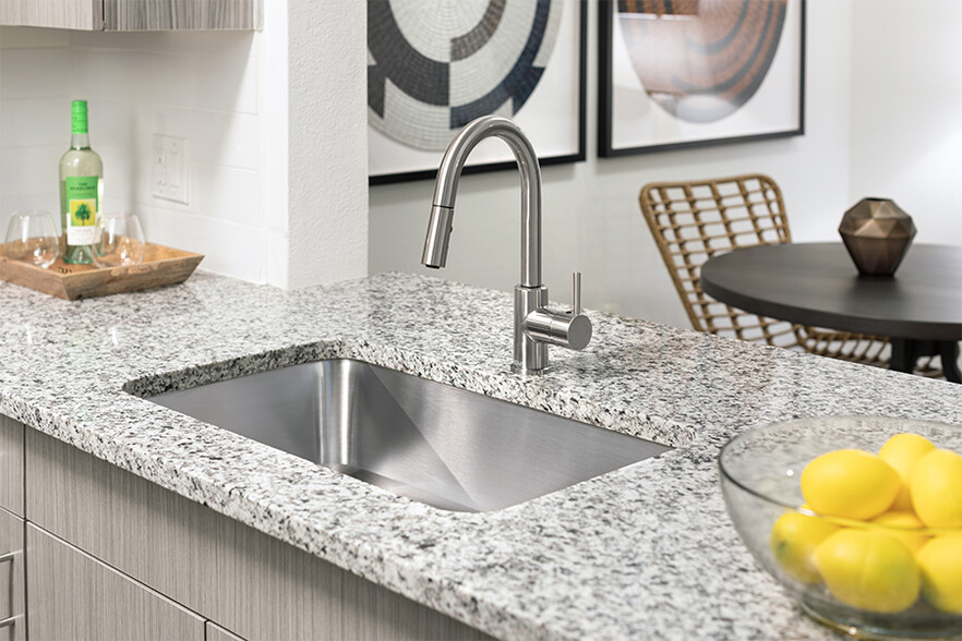 Granite countertops in newly upgraded kitchens and bathrooms - San Carlos