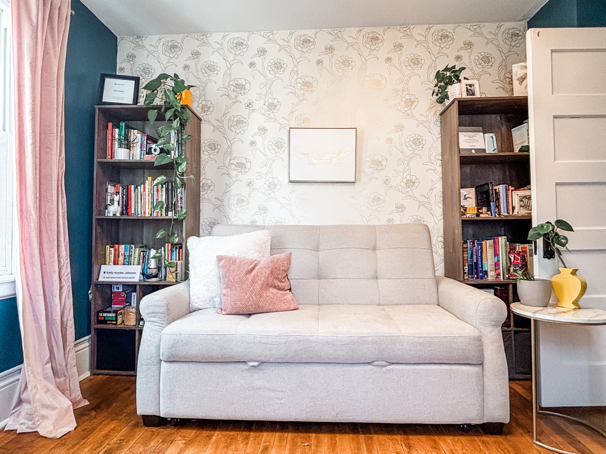 Bedoom/office, recently updated with fresh paint and a modern accent wall. - 819 Edmund Ave