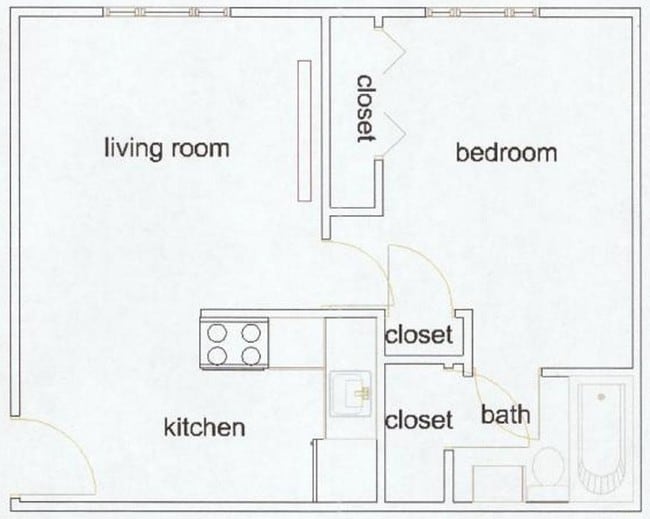 1B/1BA - Small - Julie Ann Square Apartments