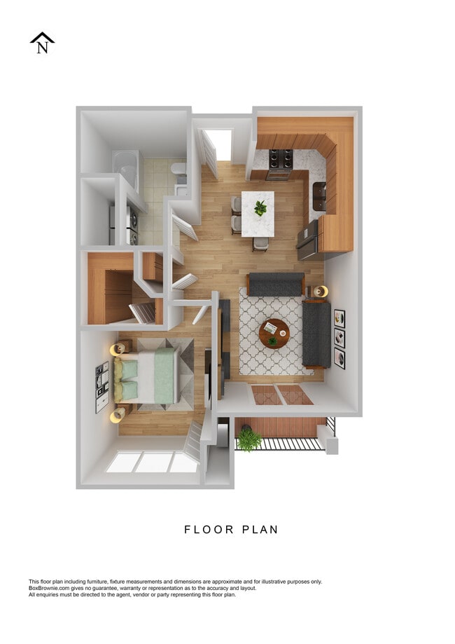 One Bed, One Bath 702 Sq. Ft. - The André Apartments