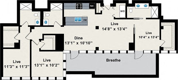 Floorplan - Reside on Green Street