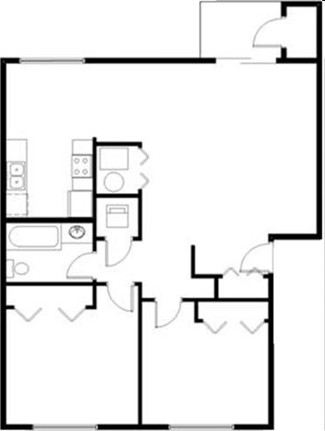 2BR/1BA - Hamilton Square Apartments