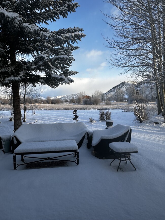 Back patio, early snows - 1525 W Pinto Dr