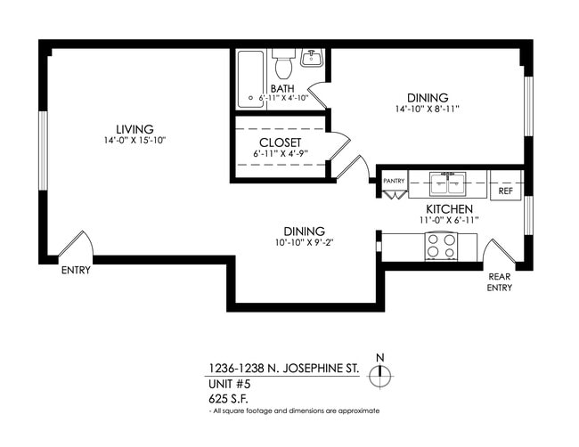 Floorplan - Josephine Apartments