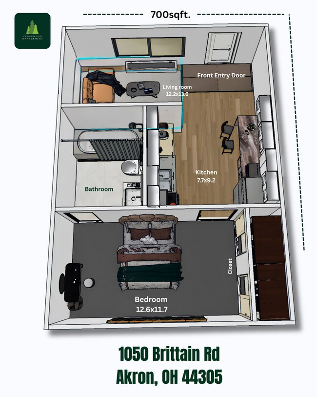 Building Photo - Brittain Road multi-family apartment with 1 bedroom and 1 bathroom!