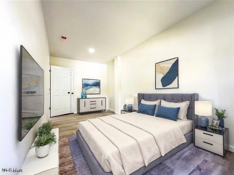 Virtually Staged Master Bedroom - 2483 E 89th St