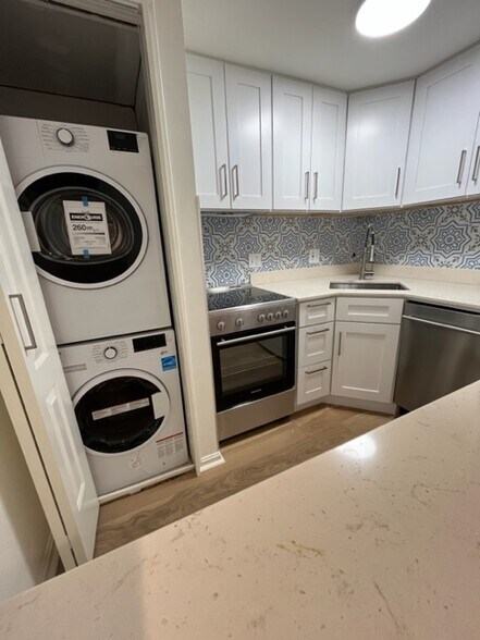 New washer dryer (2023) off kitchen - 1840 Wyoming Ave NW