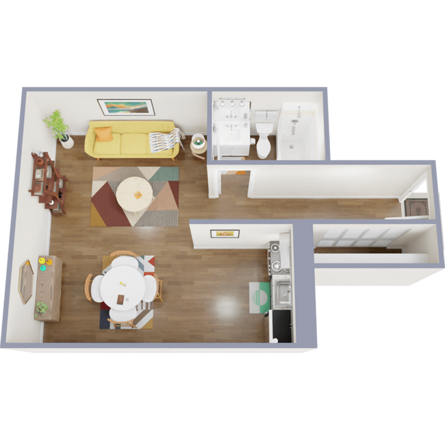 363 square foot studio - Park Bonfoy