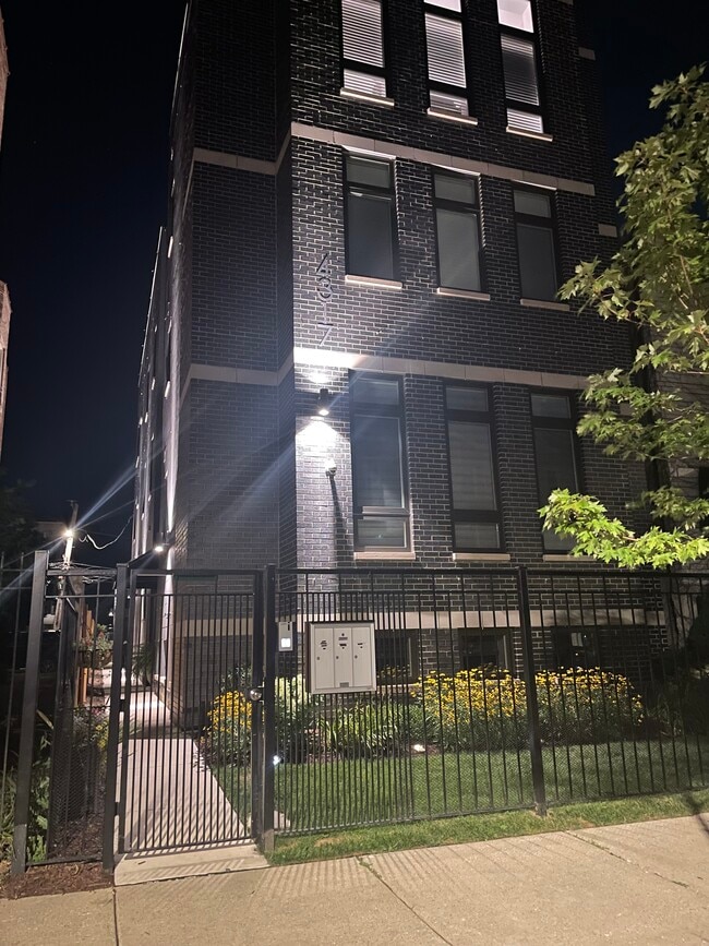 Building Front - night view - 4317 S Forrestville Ave