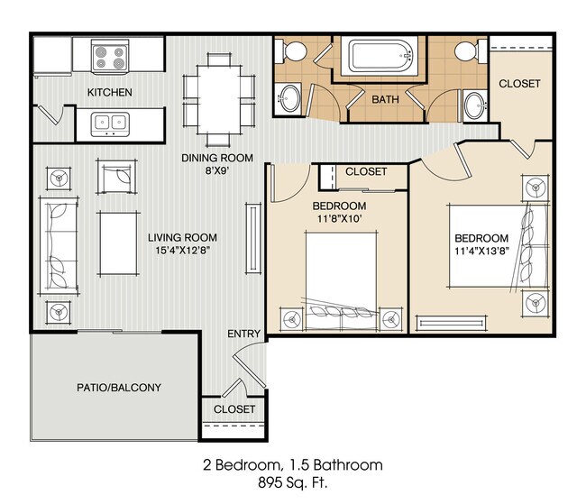 Floorplan - Brookhollow Apartments
