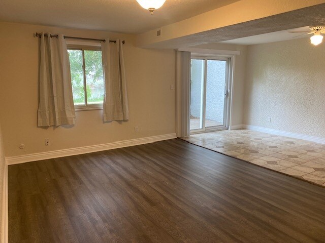 Lower level living. walk out to patio. - 411 E Highline Cir