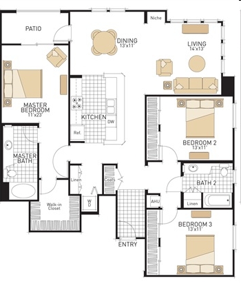 3BR/2BA - The Oaks Apartment Homes
