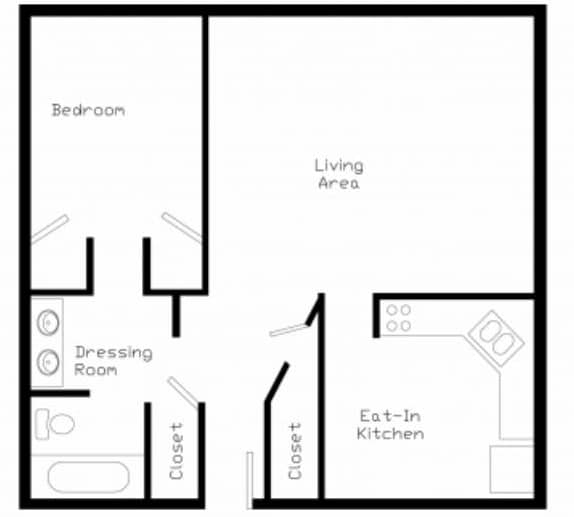 1BR/1BA - Cambridge Place