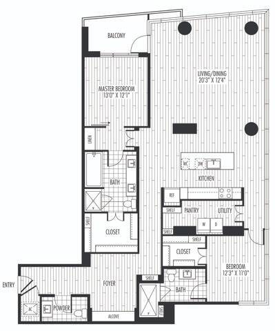 B5 Floor Plan - The Residences at La Colombe d'Or