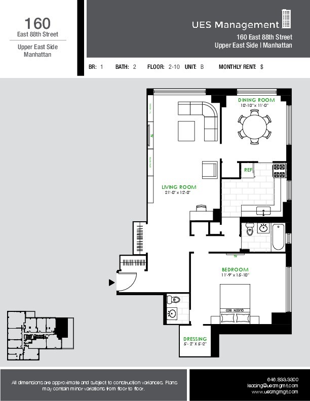 Floorplan - Lexington Towers