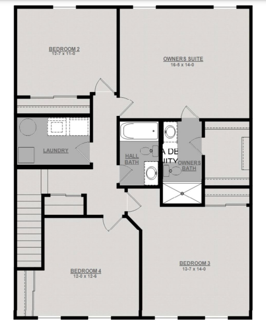 Second Floor Plan - 3397 Sunbeam Pl