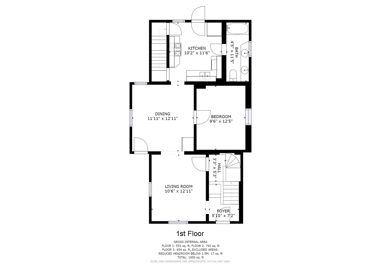 1st floor layout - 1209 E University Ave