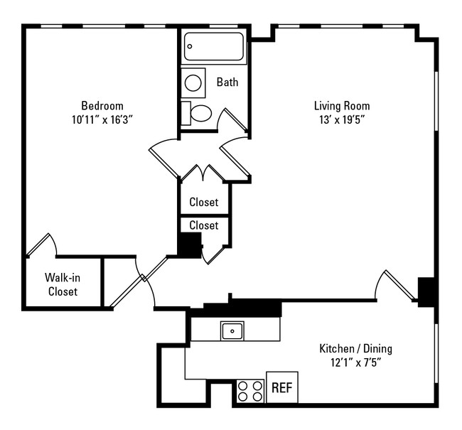 Floorplan - 7100 South Shore Apartment Homes