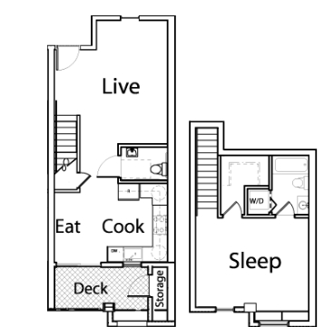 1BR/1.5BA - Temescal Place
