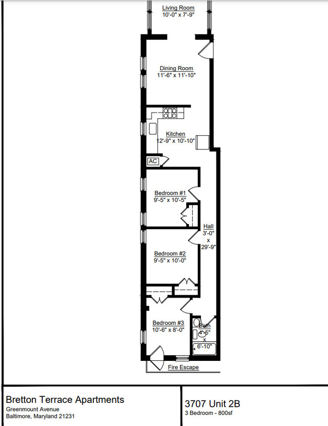 Floorplan - Bretton Terrace Apartments