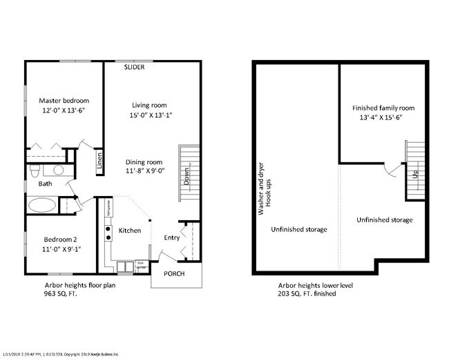 Floorplan - Arbor Heights Townhouses
