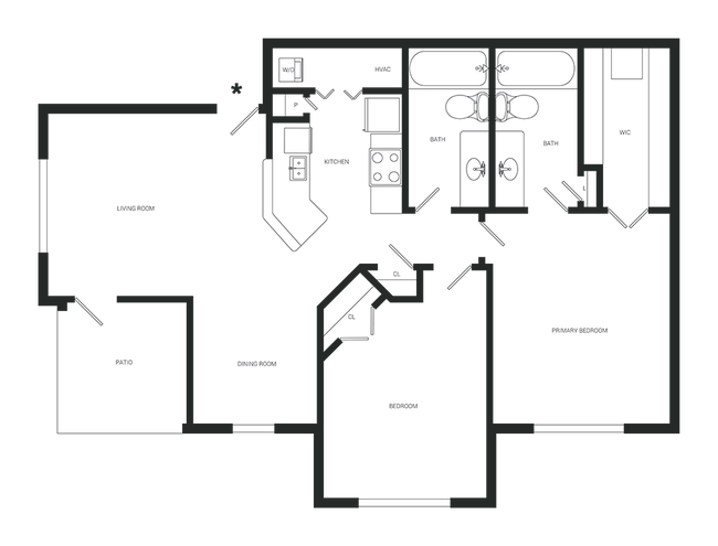 Floorplan - Trinity Oaks Apartment Homes