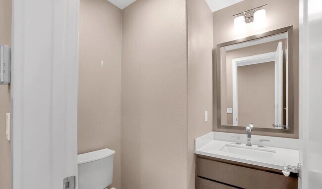 Half bathroom on lower level - 138 Summit Way