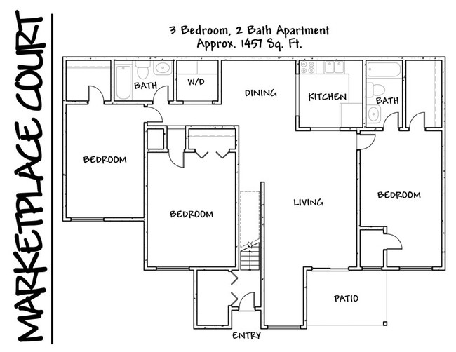 3BR/2BA - Marketplace Court Apartments