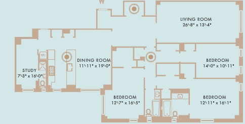 Floorplan - 845 W End Ave